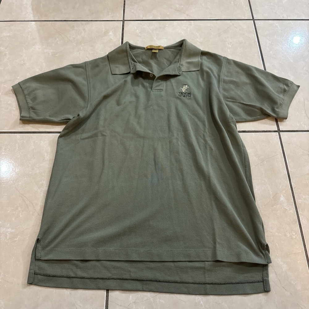 VTG 90s Cross Creek USA Single Stitch Polo Troon North Golf Club Green Cotton